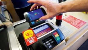 Photo of smartphone used as swipe card