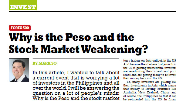 Why is the Peso and the Stock Market Weakening?