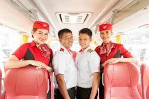Victory Liner bus attendants