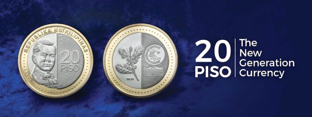 New Generation Currency 20-piso coins