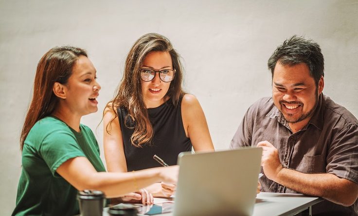 International start-up business and teamwork