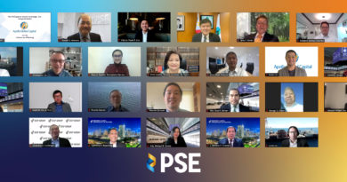 Photo shows from left, by row: PSE President and CEO Ramon S. Monzon, APL President Vittorio Paulo P. Lim; Securities and Exchange Commission Chairman Emilio B. Aquino, PSE Chairman Jose T. Pardo and APL Chairman Salvador Santos-Ocampo; APL Director Lloyd Reagan C. Taboso, APL Director and CFO Christopher C. Go, APL Director and Deputy Speaker Bernadette Herrera-Dy; PSE Director Chief Justice Teresita Leonardo-De Castro (ret.), APL Director John Oliver L. Pascual, APL Director and Treasurer Edwin T. Lim and PSE Treasurer Omelita J. Tiangco; PSE Corporate Secretary Atty. Aissa V. Encarnacion, APL Director David M. De La Cruz, APL COO Ricardo L. Saludo, APL Director Norman L. de Leon; PSE COO Atty. Roel A. Refran, APL Independent Directors George O. Chua Cham and Edward William Sy Tan; Investment & Capital Corporation of the Philippines (ICCP) Chairman Guillermo D. Luchangco, ICCP President Valentino S. Bagatsing, PSE Issuer Regulation Division Head Atty. Marigel B. Garcia, ICCP Managing Director J. Mariano P. Ocampo and APL Compliance Officer Lucky T. Uy.